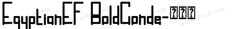 EgyptianEF BoldConde字体转换